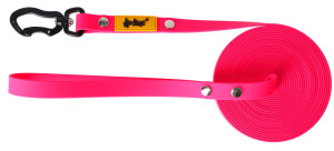 DINGO Smycz Treningowa z rączką Flex  - różowa 1,6 cm x 5 m