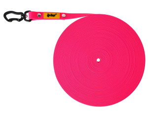 DINGO Smycz Treningowa bez rączki Flex - różowa 1,6 cm x 10 m