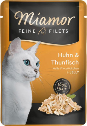 MIAMOR Feine Filets w galaretce saszetka - kurczak z tuńczykiem 100g