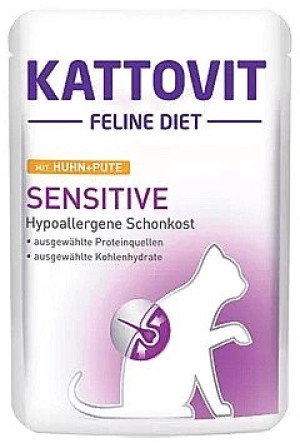 KATTOVIT Feline Diet Sensitive Kurczak i indyk 85g (saszetka)