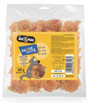 HAU MIAU Miękkie krążki z kurczaka 500g