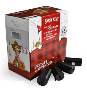 BARRY KING Woreczki na psie odchody 1 rolka - 20 woreczków - czarny