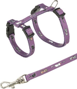 TRIXIE Szelki regulowane ze smyczą dla małych kotów 21-33cm/8mm