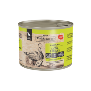 WIEJSKA ZAGRODA dla psa - Kaczka z gruszką (puszka) 800g