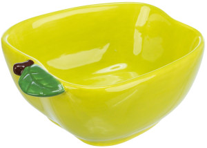 TRIXIE Miska dla gryzoni ceramiczna w kształcie jabłka 180 ml / 12 x 11 cm - żółty