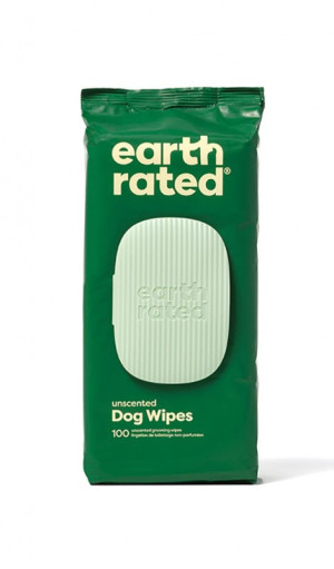 EARTH RATED Dog Wipes 100 szt. - bezzapachowe chusteczki kompostowalne