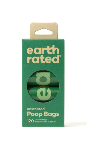 EARTH RATED Poop Bags - woreczki bezzapachowe 8x 15 szt. (120 sztuk)