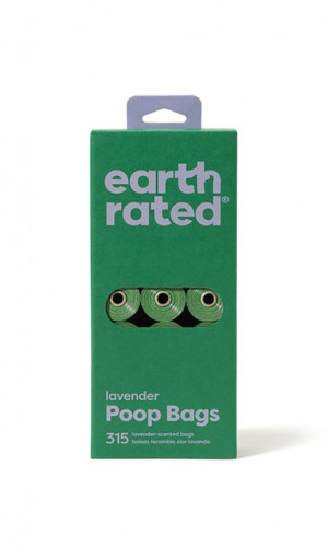 EARTH RATED Poop Bags lavender - woreczki lawendowe 21x 15 szt. (315 sztuk)