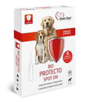 OVER ZOO Bio Protecto Spot On dla średniego / dużego psa 4 x 2,5ml