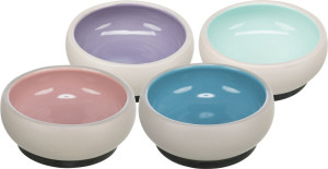 TRIXIE Ceramiczna miska z gumową podstawą dla kota 0,3 l / śr. 11 cm