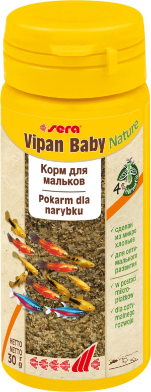 SERA Vipan Baby Nature - pokarm wspierający wzrost (płatki) 50 ml