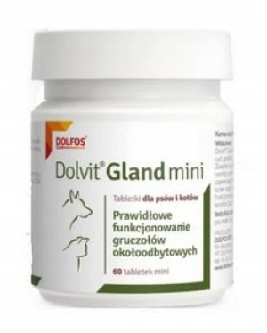 DOLFOS Dolvit Gland Mini Pies / Kot 60 tabl - prawidłowe funkcjonowanie gruczołów okołoodbytowych