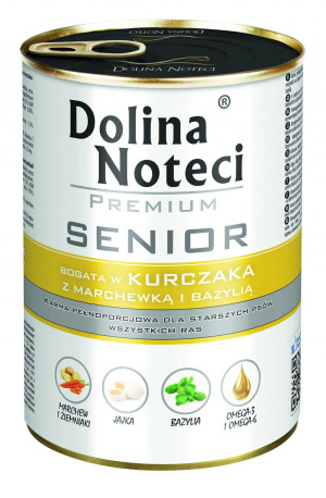 DOLINA NOTECI Premium Senior - Kurczak Marchew Bazylia 400g