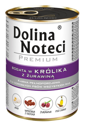 DOLINA NOTECI Premium - Bogata w królika z żurawiną 400g