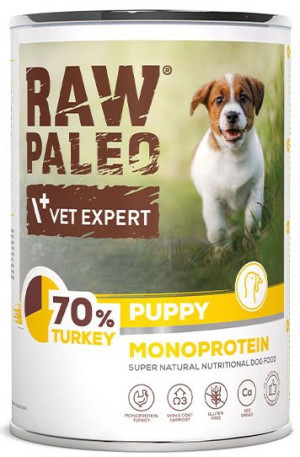 RAW PALEO Puppy Turkey Monoprotein 400g 6x 400g