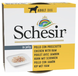 SCHESIR DOG Chicken with ham in jelly (puszka) 150g