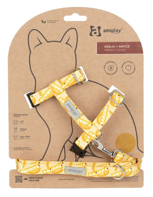 AMIPLAY Samba Cat Szelki ze smyczą dla kota - Banana S