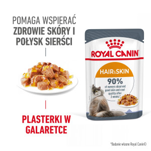 ROYAL CANIN Hair & Skin Care karma mokra w galaretce dla kotów dorosłych, lśniąca sierść i zdrowa skóra 85g