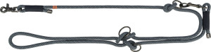 TRIXIE Soft Rope Smycz regulowana dla psa - czarny/szary