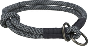 TRIXIE Soft Rope Obroża zaciskowa dla psa - czarny/szary L-XL