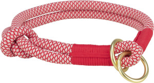 TRIXIE Soft Rope Obroża zaciskowa dla psa - czerwony/kremowy XS-S