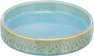 TRIXIE Miska ceramiczna, płaska dla kotów 0.25 l/ 15 cm - niebieski