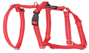 AMIPLAY Reflective Szelki regulowane Safety - Czerwony S