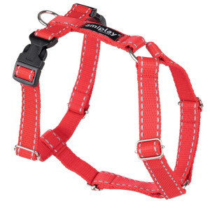 AMIPLAY Reflective Szelki regulowane Guard - Czerwony S