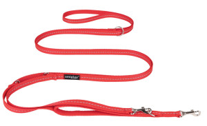 AMIPLAY Reflective Smycz regulowana 8 in 1 - Czerwony S