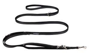 AMIPLAY Reflective Smycz regulowana 8 in 1 - Czarny S
