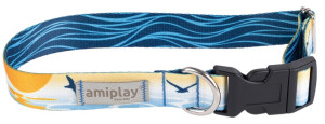 AMIPLAY Obroża regulowana Be Nature - Waves S