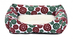 BARRY KING Legowisko dla psa 60 x 48 cm - czerwono/zielone kwiaty
