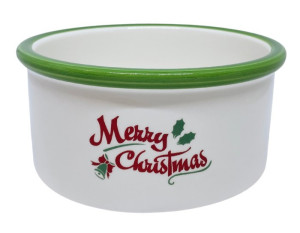 BARRY KING Miska ceramiczna dla psa Merry Christmas 16 x 6 cm - zielona
