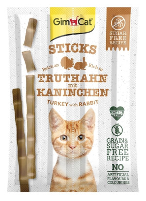 GIMCAT Sticks Paluszki dla kota z indykiem i królikiem 4 szt.