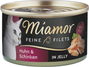 MIAMOR Feine Filets w galaretce - kurczak z szynką i ryżem 12x 100g