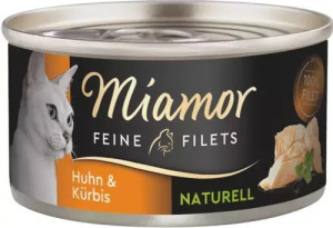 MIAMOR Feine Filets Naturelle w sosie własnym - kurczak i dynia 12x 80g