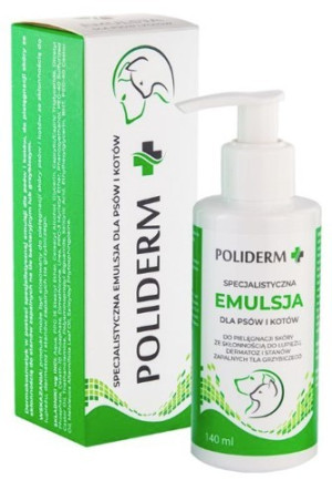 POLIDERM Emulsja - stany zapalne grzybiczne i bakteryjne 140ml