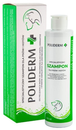 POLIDERM Szampon - stany zapalne grzybiczne i bakteryjne 250ml