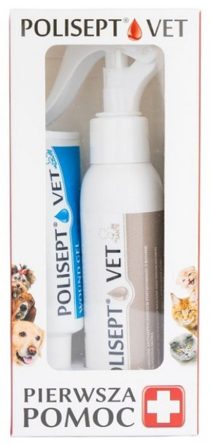 POLISEPT VET Apteczka pierwszej pomocy na rany (Spray 100ml i Wound Gel 6ml)