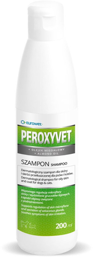 EUROWET Peroxyvet szampon do przetłuszczonej skóry i sierści 200 ml