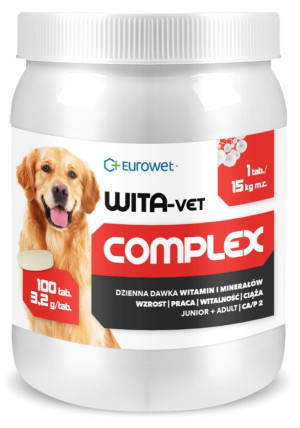 EUROWET Wita-Vet 3,2g - Junior/Adult 100 tabl.