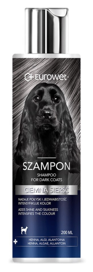 EUROWET Szampon do ciemnej sierści 200ml