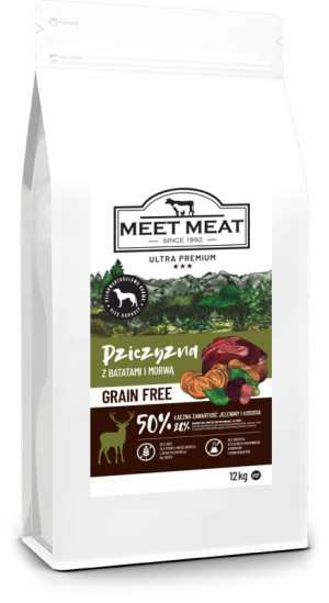MEET MEAT Grain Free Dziczyzna z Batatami i Morwą 2x 12kg