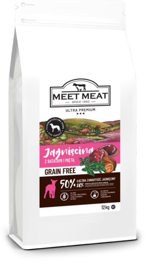 MEET MEAT Grain Free Lamb, Sweet Potatoes & Mint 12kg