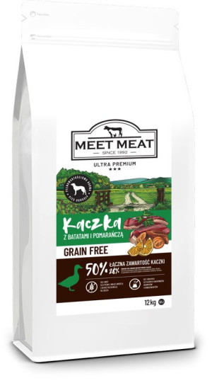 MEET MEAT Grain Free Duck, Sweet Potatoes & Orange 12kg