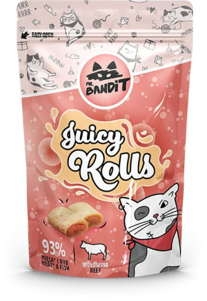 MR. BANDIT Cat Juicy Rolls with Beef - Wołowina 40g