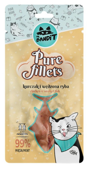 MR. BANDIT Cat Pure Fillets Chicken and Smoked Fish - Kurczak i wędzona Ryba 30g