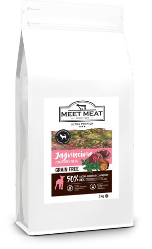 MEET MEAT Grain Free Adult Small Breed Lamb - Jagnięcina z batatami i miętą 6 kg