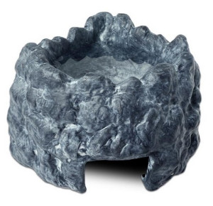 EXO TERRA Wet Rock kryjówka z miską do terrarium ceramiczna  M 18 x 13 x 9,5 cm