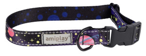 AMIPLAY BeSpace Obroża regulowana - Milkyway S
